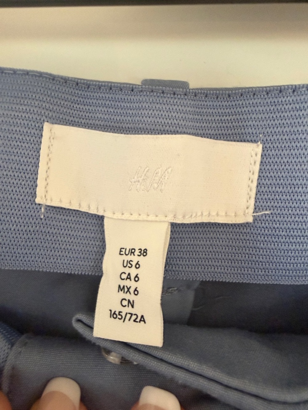 Bundle of 2 Ankle Pants. Zara Yellow (M) & H&M ice blue ankle (6) - Picture 6 of 8